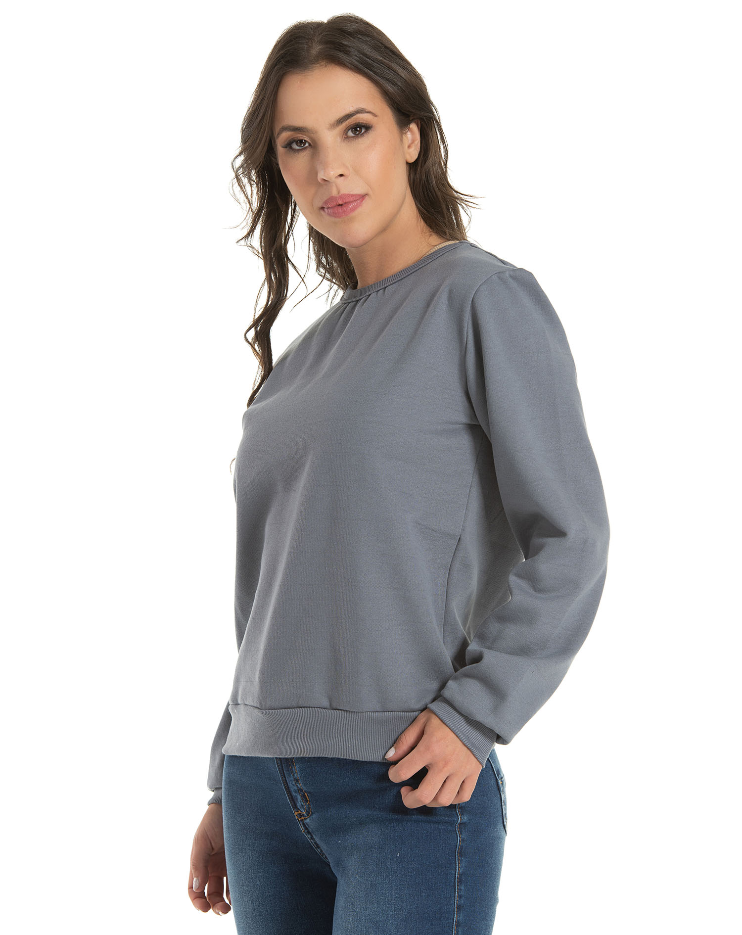 Blusão feminino chumbo